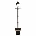 Gama Sonic Baytown Bulb Solar Lamp W/ Planter And Ez Anchor - Brushed Bronze 106BPLSG1